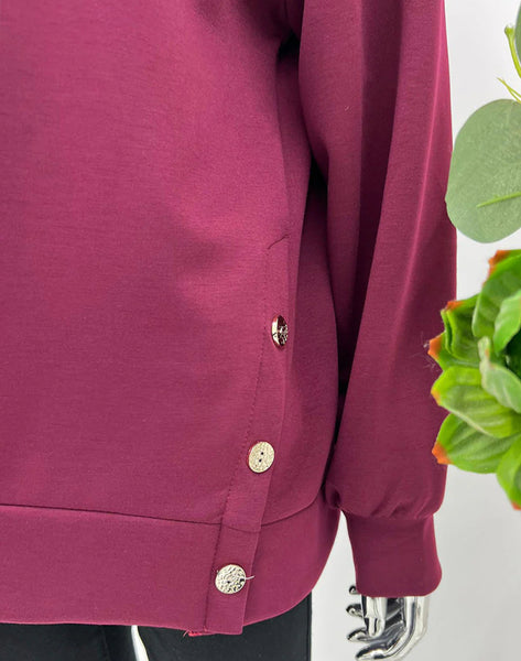 ‘Kerry’ Gold Button Sweatshirt