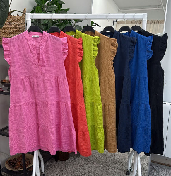 ‘Freddie’ Cheesecloth Smock Dress