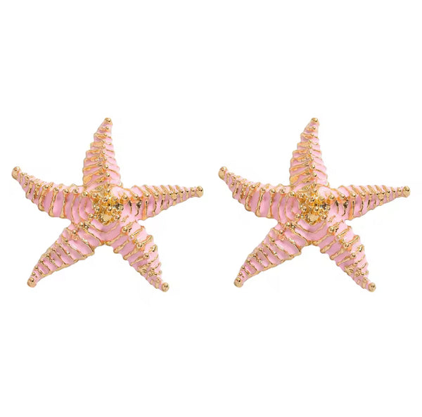 Coloured Starfish Earrings