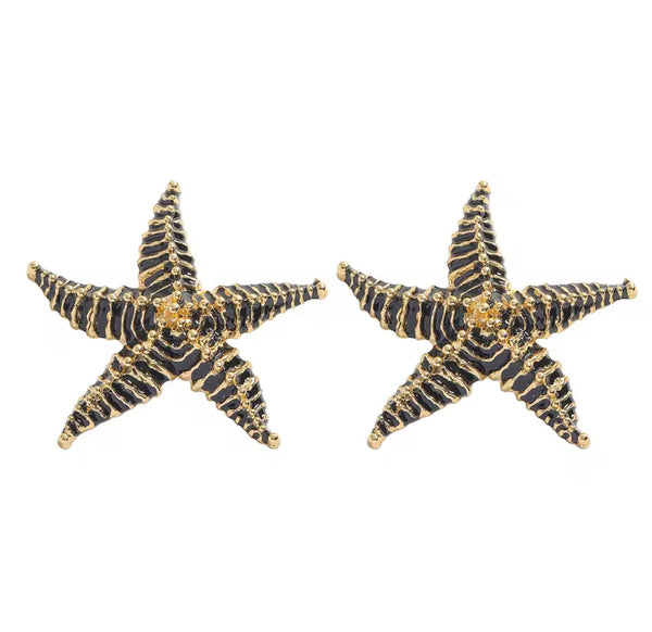 Coloured Starfish Earrings