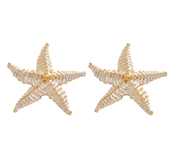 Coloured Starfish Earrings