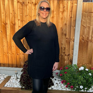 ‘Leah’ Ribbed Longline Jumper