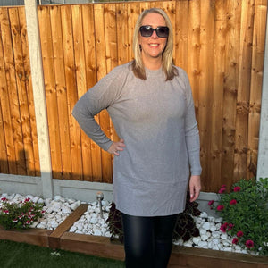 ‘Leah’ Ribbed Longline Jumper