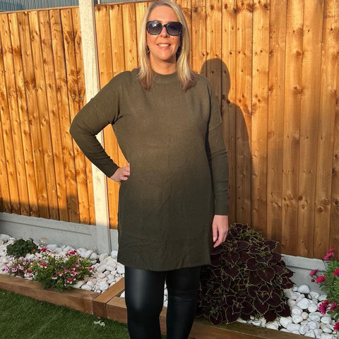 ‘Leah’ Ribbed Longline Jumper