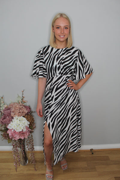 'John Zack' Zebra Print Dress
