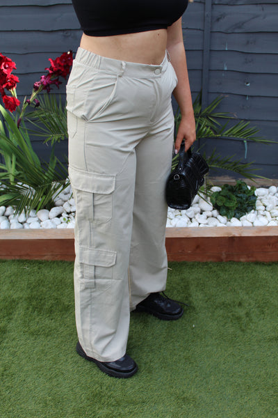 ‘Regina’ Wide Leg Cargo Trousers