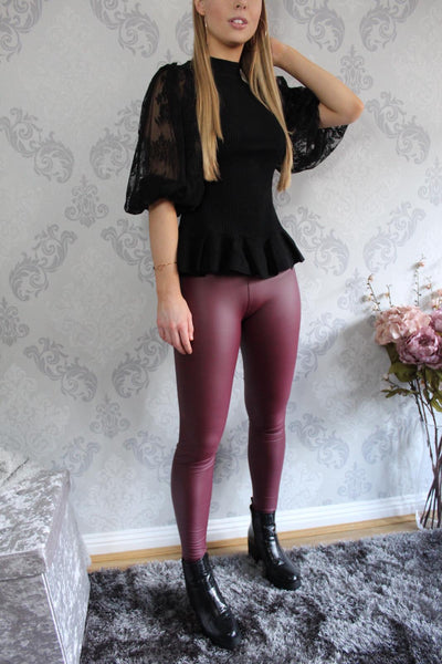 High Waisted PU Leggings (more colours available)