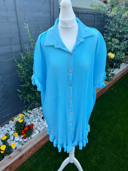 'Kelly' Pleated Shirt Dress (more colours available)
